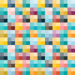 Vector Illustration. Seamless Background with Colorful Squares.
