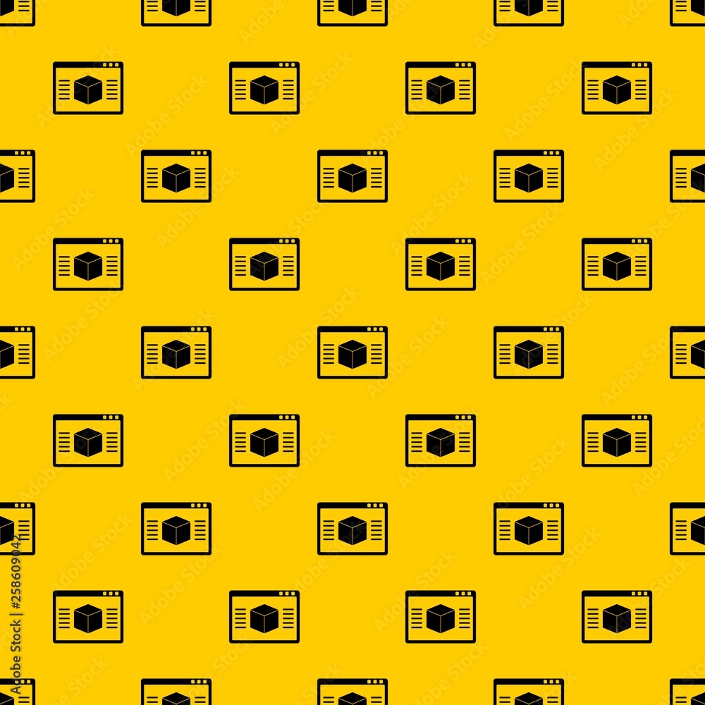 Aufkleber 3d model pattern seamless vector repeat geometric yellow for any design