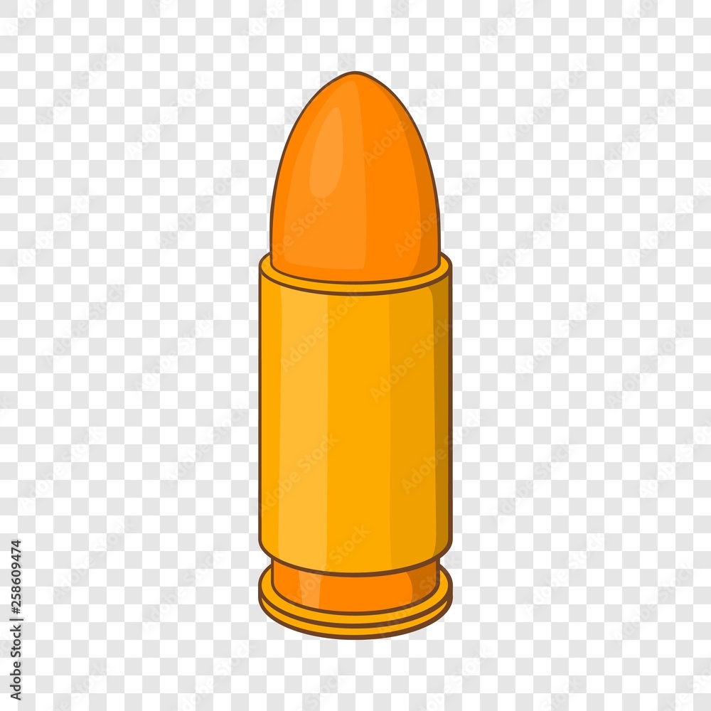 Poster bullet icon in cartoon style on a background for any web design