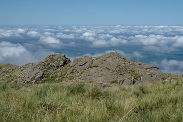 The view at "El Filo", the top of the Comechingones mountains near Merlo, San Luis, Argentina.