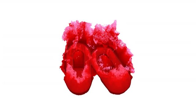 Symbol capsules inflames with dark fire, then burns. In - Out loop. Alpha channel Premultiplied - Matted with color white