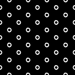 Abstract polka dot pattern with hand drawn dots. Cute vector black and white polka dot pattern. Seamless monochrome polka dot pattern for fabric, wallpapers, wrapping paper, cards and web backgrounds.