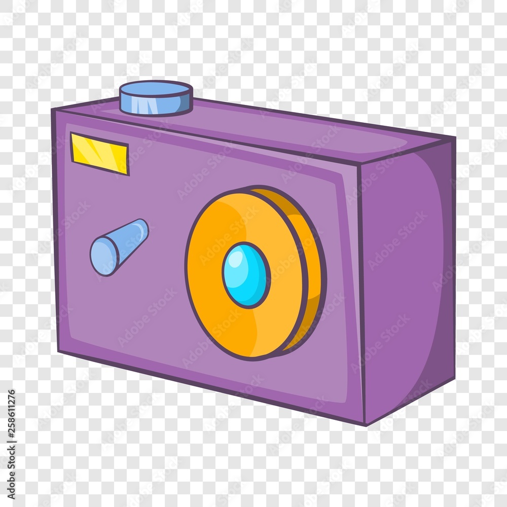 Poster camera icon in cartoon style on a background for any web design