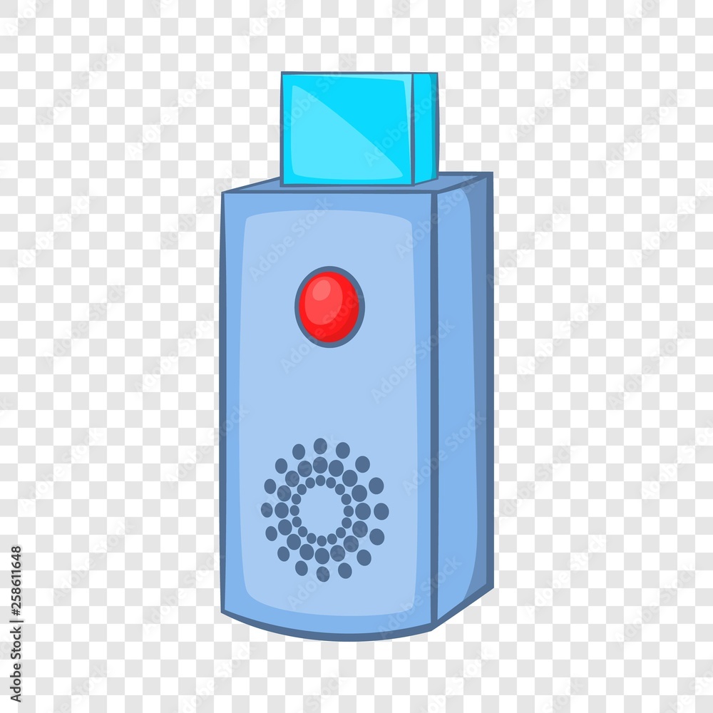 Poster usb flash drive icon in cartoon style on a background for any web design