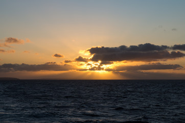Cloudy Sunset at the Ocean