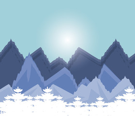 snowscape nature scene icon