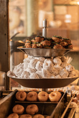 Fresh Mini Donuts On Display