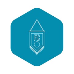 Soccer pennant icon. Outline illustration of soccer pennant vector icon for web
