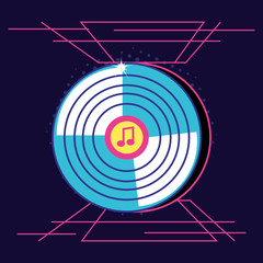 long play retro style