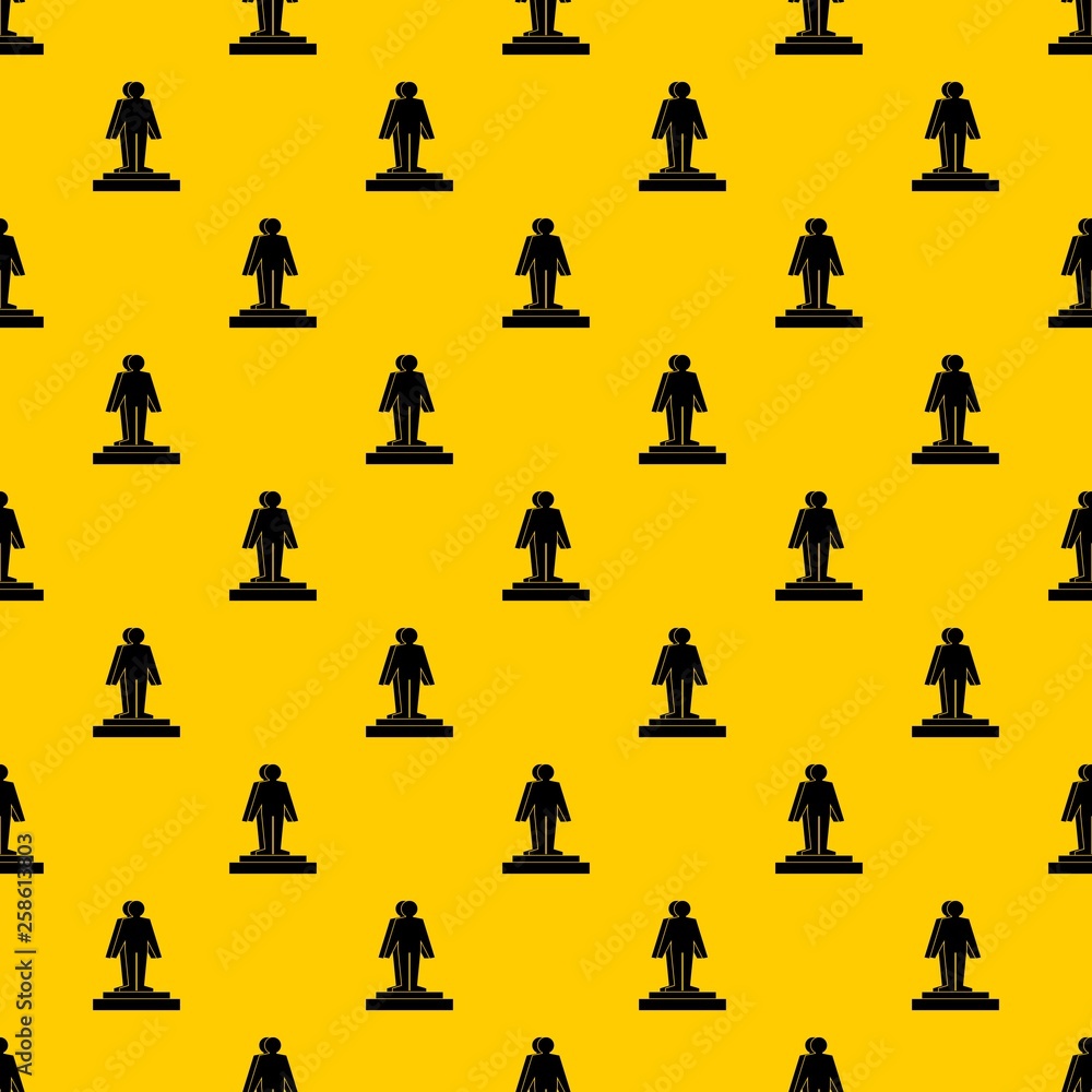 Poster 3d model of a man pattern seamless vector repeat geometric yellow for any design