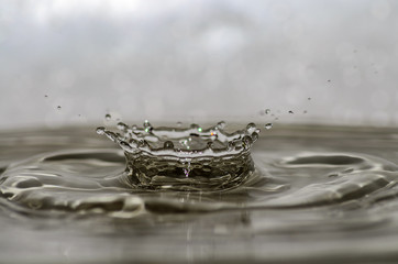 water splash in water