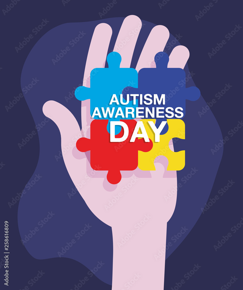 Wall mural autism day campaign