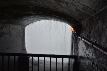tunnel with light