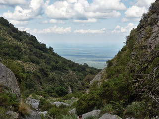 Fototapeta na wymiar The view at Reserva Florofaunistica reserve in Merlo, San Luis, Argentina.