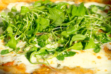 Arugula Pizza Close Up