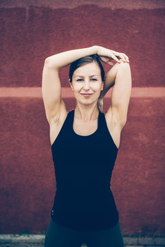 Woman Stretching Pre Or Post Workout