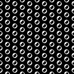 Abstract cute pattern with hand drawn polka dots. Trendy vector black and white cute pattern. Seamless monochrome cute pattern for fabric, wallpapers, wrapping paper, cards and web backgrounds.