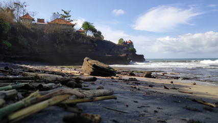 Cliff at Tanah Lot Temple in Bali