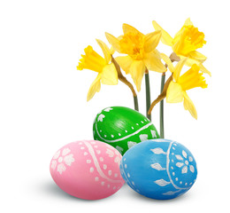 Easter decoration with Easter eggs.