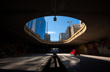 Underground passage to the beginning of Avenida Paulista, Sao Paulo, Brazil