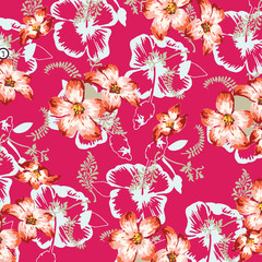 Floral background for textiles.
