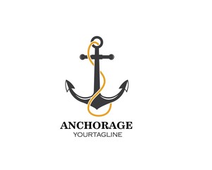 Anchor icon Logo Template vector