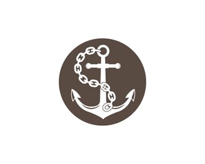 Anchor icon Logo Template vector