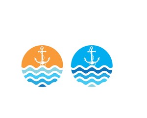 Naklejka premium Anchor icon Logo Template vector
