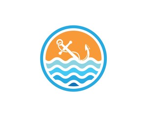 Anchor icon Logo Template vector