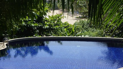 swimming pool at coral beach on koh samui