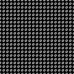 Fototapeta na wymiar Abstract polka dot pattern with hand drawn dots. Cute vector black and white polka dot pattern. Seamless monochrome polka dot pattern for fabric, wallpapers, wrapping paper, cards and web backgrounds.