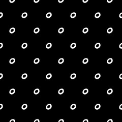 Abstract polka dot pattern with hand drawn dots. Cute vector black and white polka dot pattern. Seamless monochrome polka dot pattern for fabric, wallpapers, wrapping paper, cards and web backgrounds.