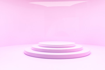 Obraz premium 3d rendering, stage and projector lamp, stage show