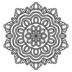 mandala flower illustration vector