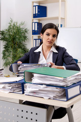 Female employee unhappy with excessive work 