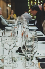 Closeup of Restaurant Table Setting