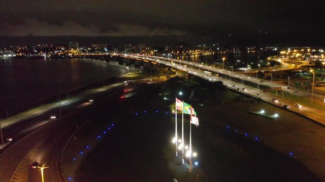 Florianópolis noite Bandeira 