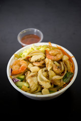 shrimp squid asian noodle take away