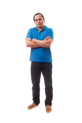 Fototapeta premium Young Man Smiling With Arms Crossed