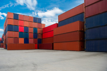 Fototapeta premium Logistic Import Export Background, Business logistic concept, import and export concept