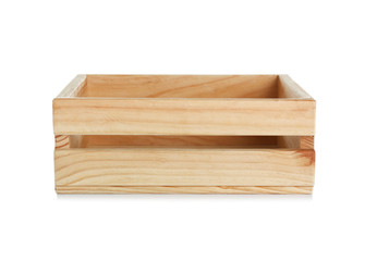 Wooden crate on white background. Shipping container