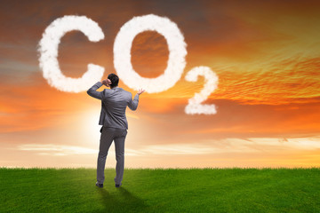 Ecological concept of greenhouse gas emissions