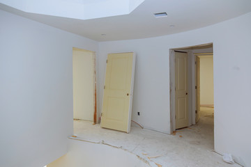 New house construction interior at renovated apartment
