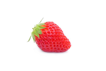 strawberry isolated on white background. Japanese wild strawberry