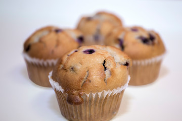 Healthy Muffins on White