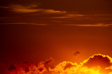 夕焼け空アップ