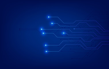 blue technology background with circuit diagram. vector illustration eps10