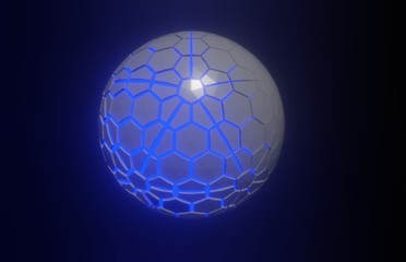3d glowing ball