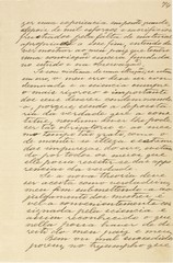 Página 77 do manuscrito “Memória sobre a navegação aérea” (1881), do inventor brasileiro Júlio Cézar Ribeiro de Souza (1843-1887)