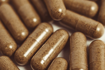 pills scattered on the table